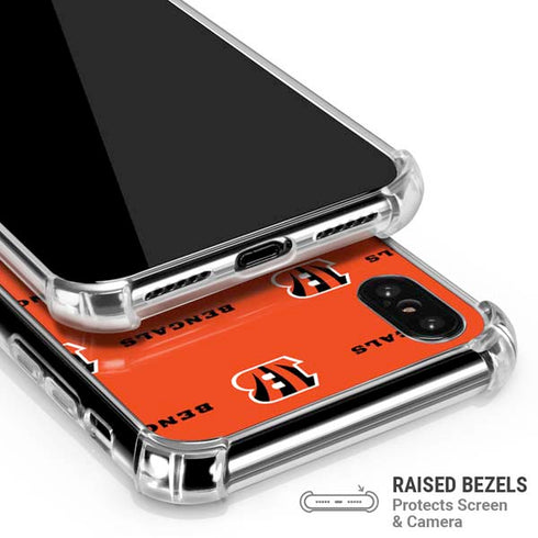 NFL Cincinnati Bengals Blitz Series iPhone XS Max Clear Case